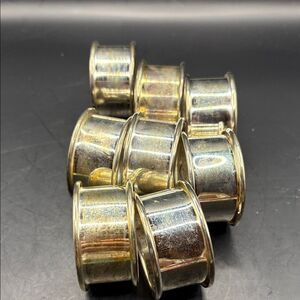 8 Audrey Silver Plated Napkin Rings